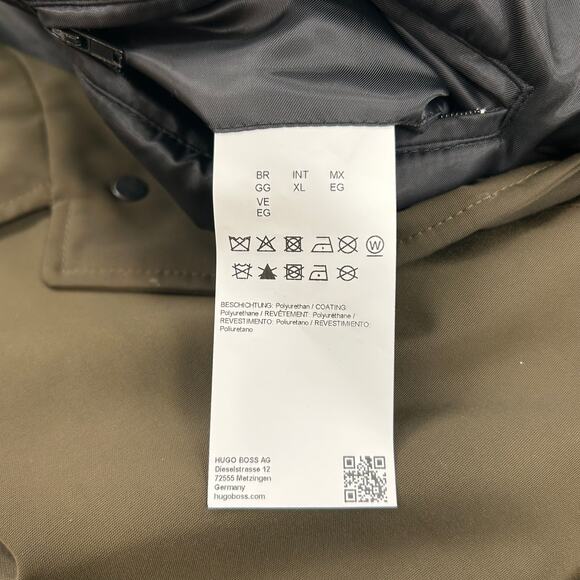 Hugo Boss Green Lonmg Trench Winter Jacket Coat size Xl B5 - Picture 6 of 9